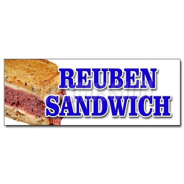 Signmission REUBEN SANDWICH DECAL sticker corn corned beef huge grilled pressed fresh, D-48 Reuben Sandwich D-48 Reuben Sandwich - main